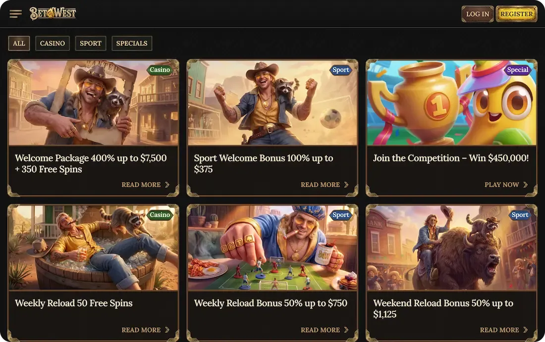 betwest casino bonus all